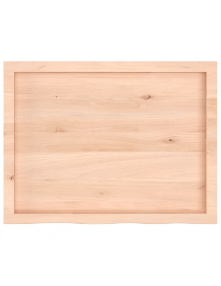 Ripiano a Parete 80x60x(2-4) cm Massello Rovere Non Trattato