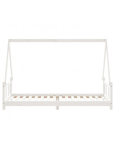 Giroletto per Bambini Bianco 90x200cm in Legno Massello di Pino