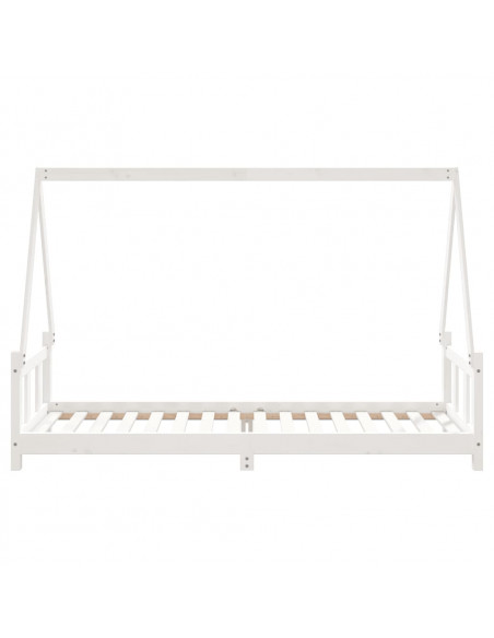 Giroletto per Bambini Bianco 90x200cm in Legno Massello di Pino