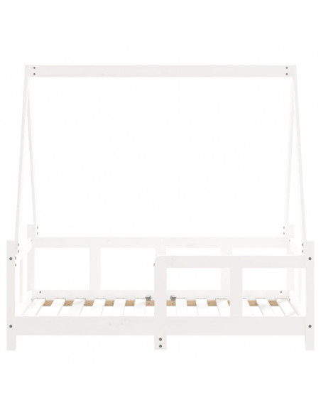 Giroletto per Bambini Bianco 70x140cm in Legno Massello di Pino