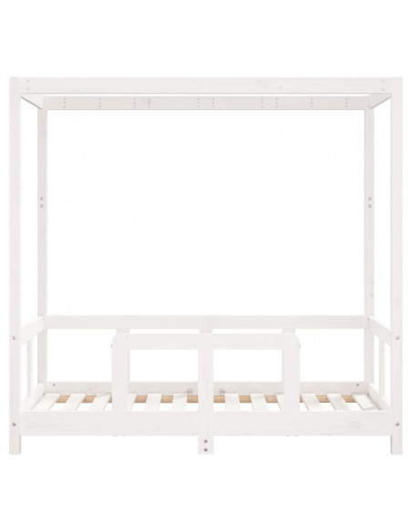 Giroletto per Bambini Bianco 70x140cm in Legno Massello di Pino