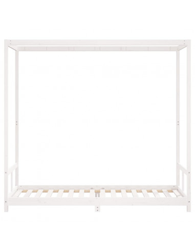 Giroletto per Bambini Bianco 80x200cm in Legno Massello di Pino