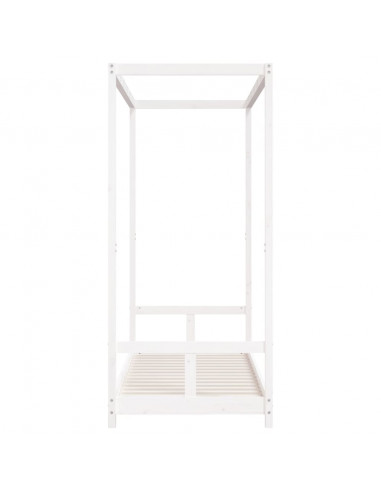 Giroletto per Bambini Bianco 80x200cm in Legno Massello di Pino