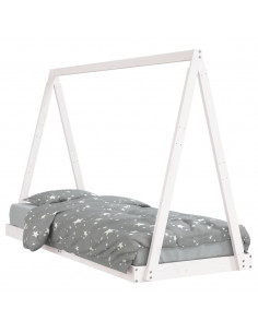 Giroletto per Bambini Bianco 80x200cm in Legno Massello di Pino 2