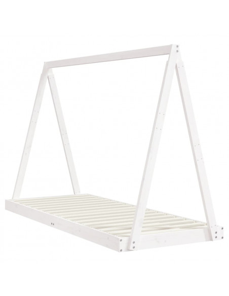 Giroletto per Bambini Bianco 80x200cm in Legno Massello di Pino