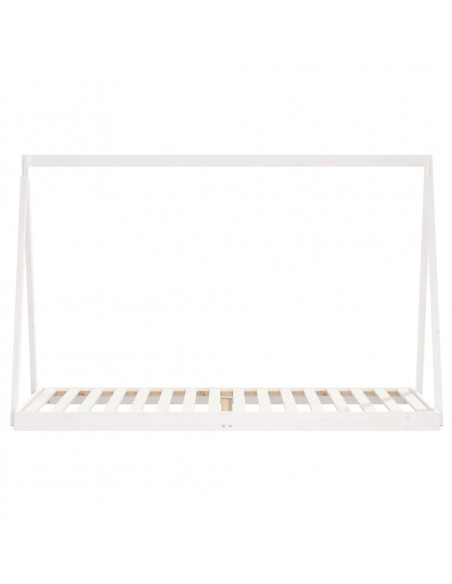 Giroletto per Bambini Bianco 80x200cm in Legno Massello di Pino