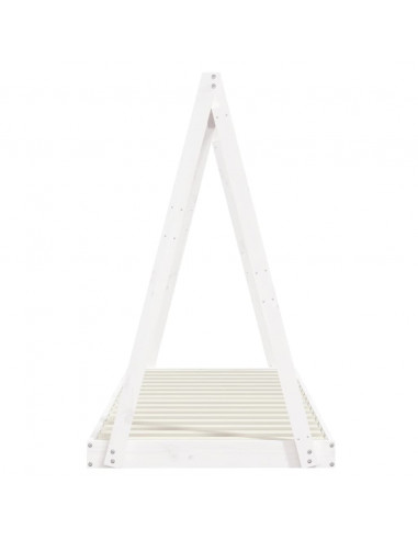 Giroletto per Bambini Bianco 80x200cm in Legno Massello di Pino