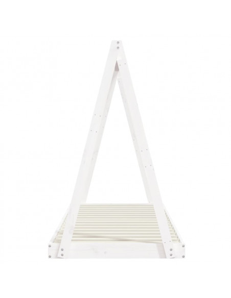 Giroletto per Bambini Bianco 80x200cm in Legno Massello di Pino