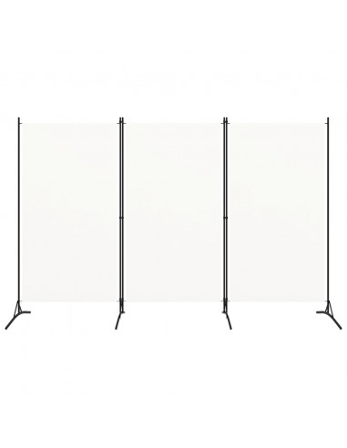 Divisorio a 3 Pannelli Bianco 260x180 cm in Tessuto