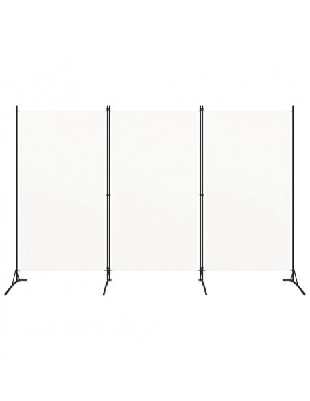 Divisorio a 3 Pannelli Bianco 260x180 cm in Tessuto