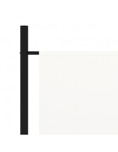 Divisorio a 3 Pannelli Bianco 260x180 cm in Tessuto