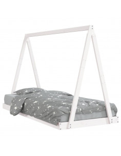 Giroletto per Bambini Bianco 90x200cm in Legno Massello di Pino 2
