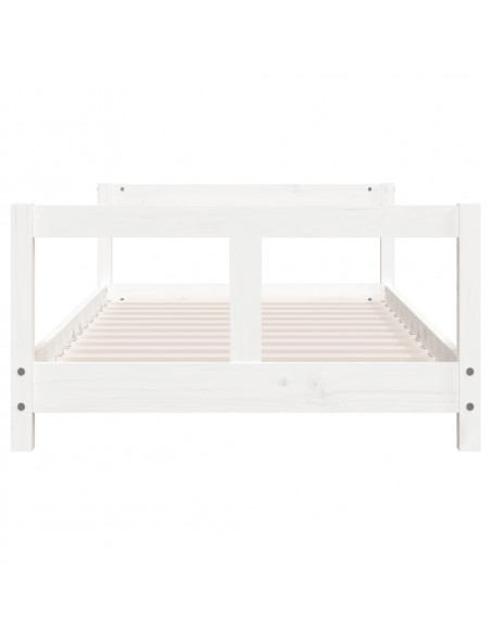 Giroletto per Bambini Bianco 80x160cm in Legno Massello di Pino