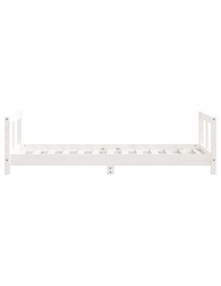 Giroletto per Bambini Bianco 80x160cm in Legno Massello di Pino