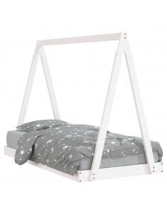 Giroletto per Bambini Bianco 80x160cm in Legno Massello di Pino 2