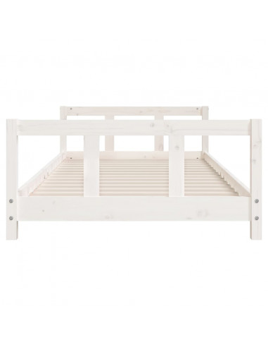 Giroletto per Bambini Bianco 90x190cm in Legno Massello di Pino