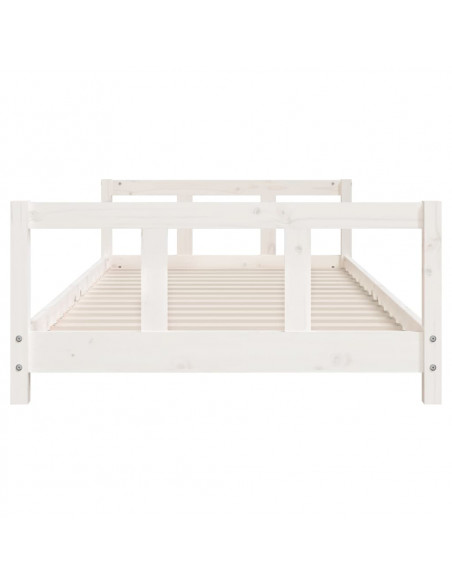 Giroletto per Bambini Bianco 90x190cm in Legno Massello di Pino