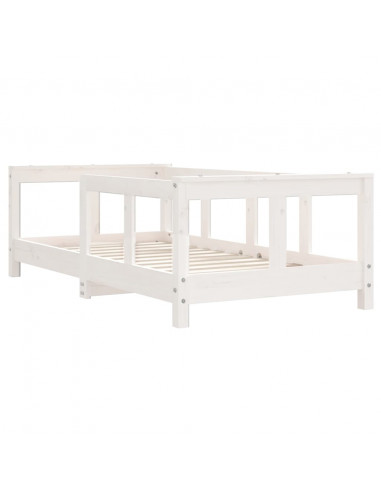 Giroletto per Bambini Bianco 70x140cm in Legno Massello di Pino