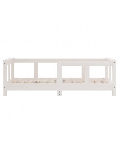 Giroletto per Bambini Bianco 70x140cm in Legno Massello di Pino