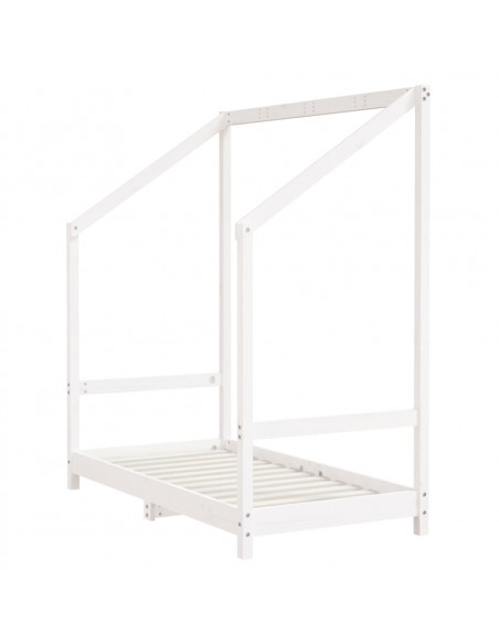 Giroletto per Bambini Bianco 70x140cm in Legno Massello di Pino