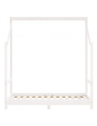 Giroletto per Bambini Bianco 70x140cm in Legno Massello di Pino