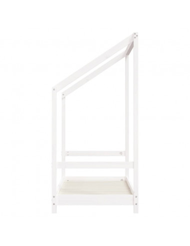 Giroletto per Bambini Bianco 70x140cm in Legno Massello di Pino