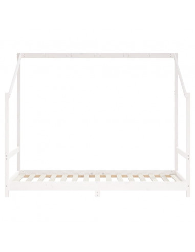 Giroletto per Bambini Bianco 90x190cm in Legno Massello di Pino