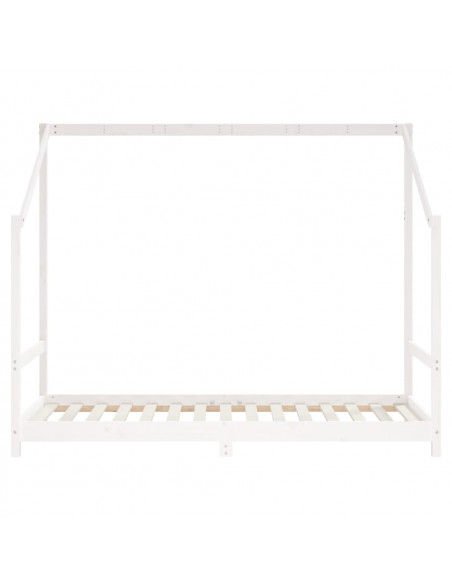 Giroletto per Bambini Bianco 90x190cm in Legno Massello di Pino