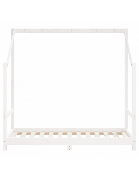 Giroletto per Bambini Bianco 80x160cm in Legno Massello di Pino