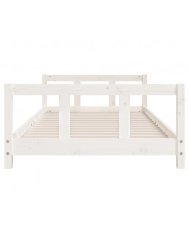 Giroletto per Bambini Bianco 90x200cm in Legno Massello di Pino