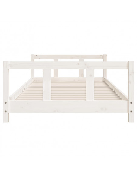 Giroletto per Bambini Bianco 90x200cm in Legno Massello di Pino