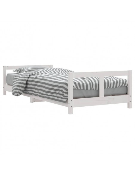 Giroletto per Bambini Bianco 80x200cm in Legno Massello di Pino