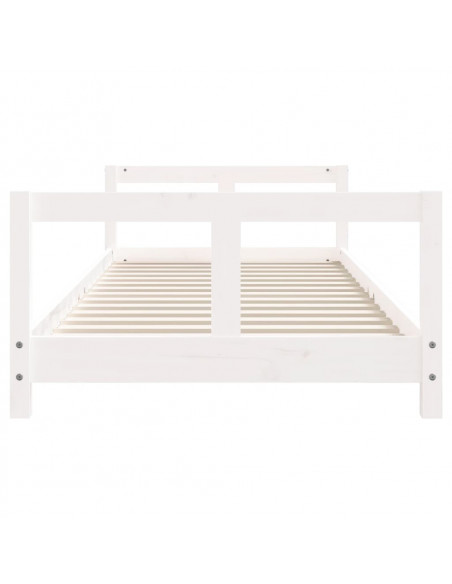 Giroletto per Bambini Bianco 80x200cm in Legno Massello di Pino