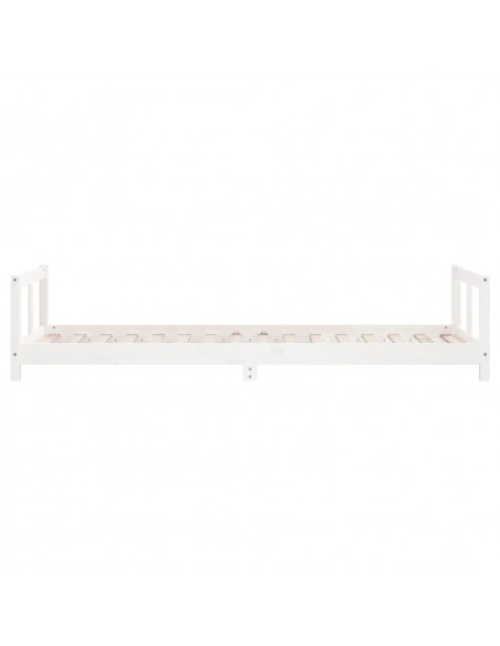 Giroletto per Bambini Bianco 80x200cm in Legno Massello di Pino