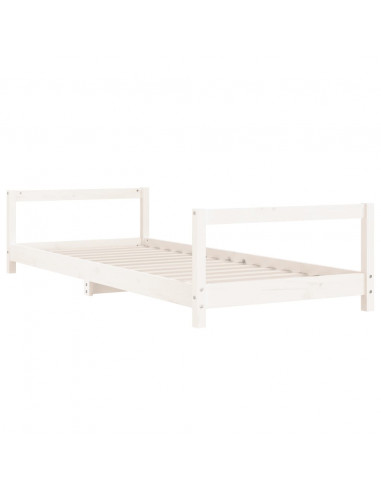 Giroletto per Bambini Bianco 90x200cm in Legno Massello di Pino