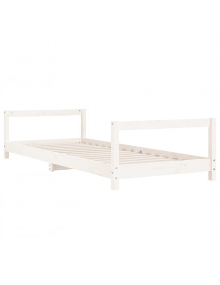 Giroletto per Bambini Bianco 90x200cm in Legno Massello di Pino