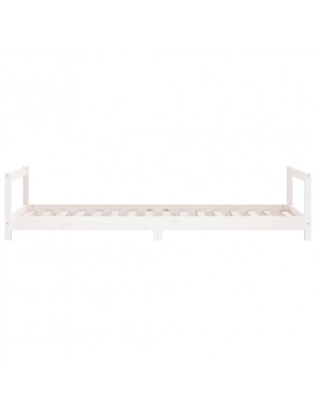 Giroletto per Bambini Bianco 90x200cm in Legno Massello di Pino