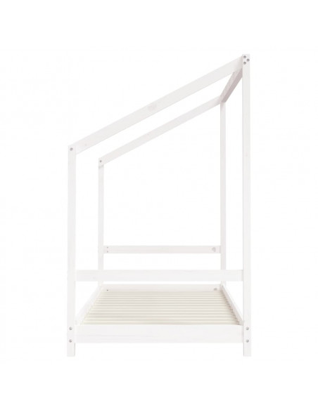 Giroletto per Bambini Bianco 90x200cm in Legno Massello di Pino