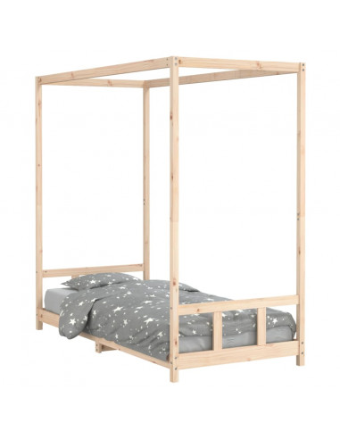 Giroletto per Bambini 90x200 cm in Legno Massello di Pino