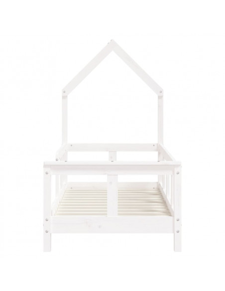 Giroletto per Bambini Bianco 70x140cm in Legno Massello di Pino