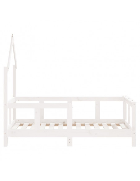 Giroletto per Bambini Bianco 70x140cm in Legno Massello di Pino
