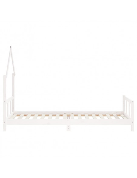 Giroletto per Bambini Bianco 90x200cm in Legno Massello di Pino