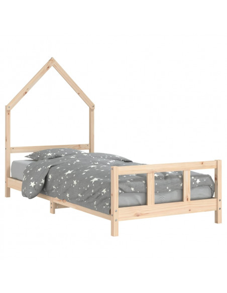 Giroletto per Bambini 90x200 cm in Legno Massello di Pino