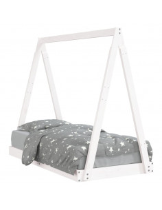 Giroletto per Bambini Bianco 70x140cm in Legno Massello di Pino 2