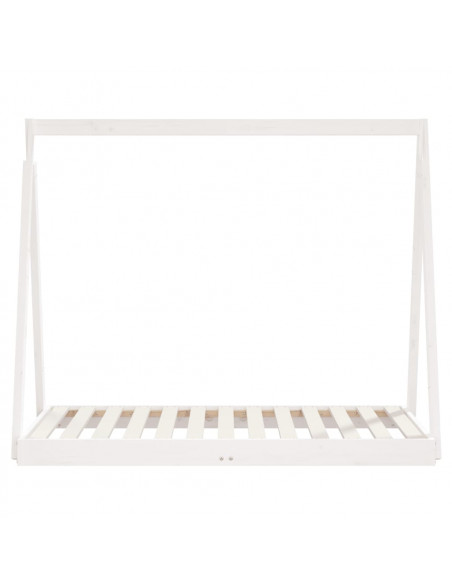 Giroletto per Bambini Bianco 70x140cm in Legno Massello di Pino