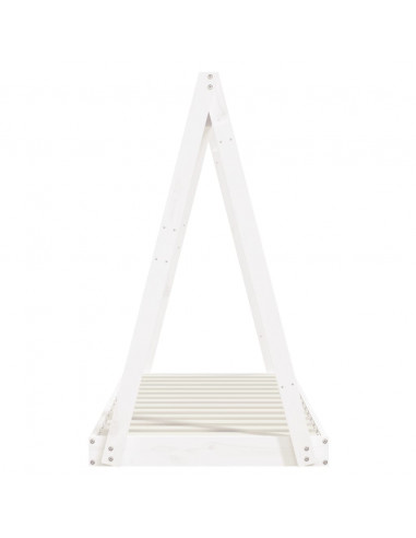 Giroletto per Bambini Bianco 70x140cm in Legno Massello di Pino