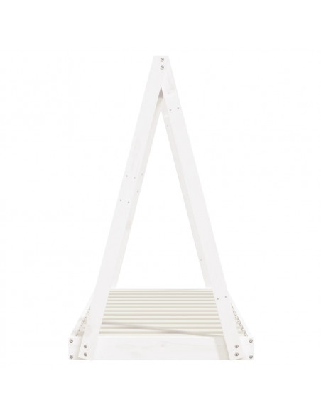 Giroletto per Bambini Bianco 70x140cm in Legno Massello di Pino