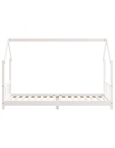 Giroletto per Bambini Bianco 90x200cm in Legno Massello di Pino