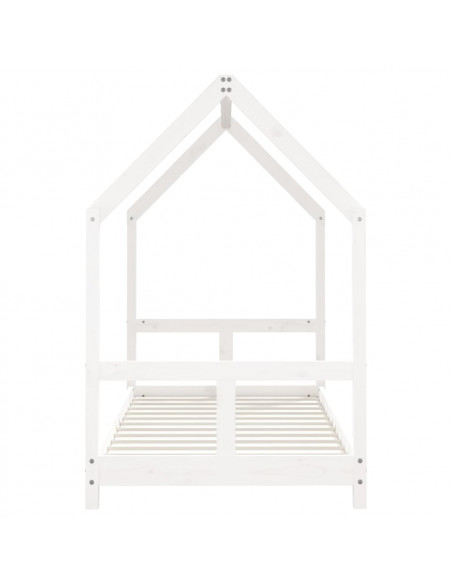 Giroletto per Bambini Bianco 80x160cm in Legno Massello di Pino