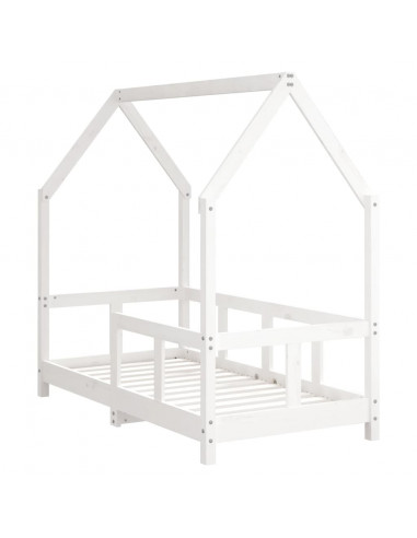 Giroletto per Bambini Bianco 70x140cm in Legno Massello di Pino